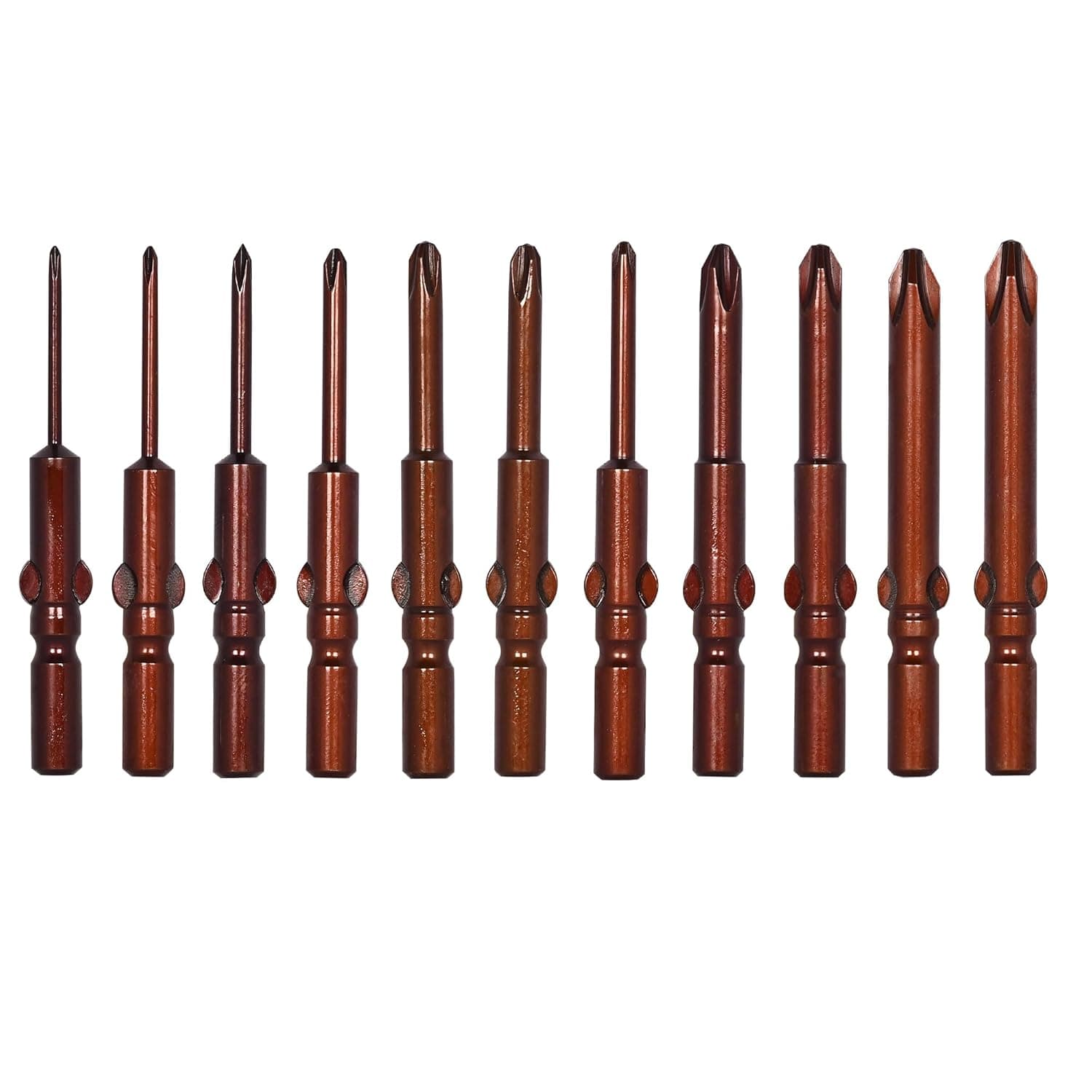 H9 11Pcs 1.6-6.0mm Cross- Plus Philips Screwdriver Bit Set 6mm Round Shank (H9 11Pcs 1.6-6.0mm Cross- Plus Philips Screwdriver)