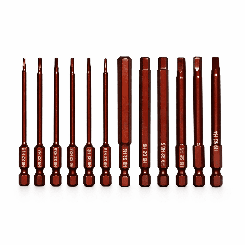 H9 11-PCS Impact Security Torx Bit Set – Magnetic Tamper Resistant Star 6-Point Screwdriver Bits (11-Trox-S-hole-Bit)