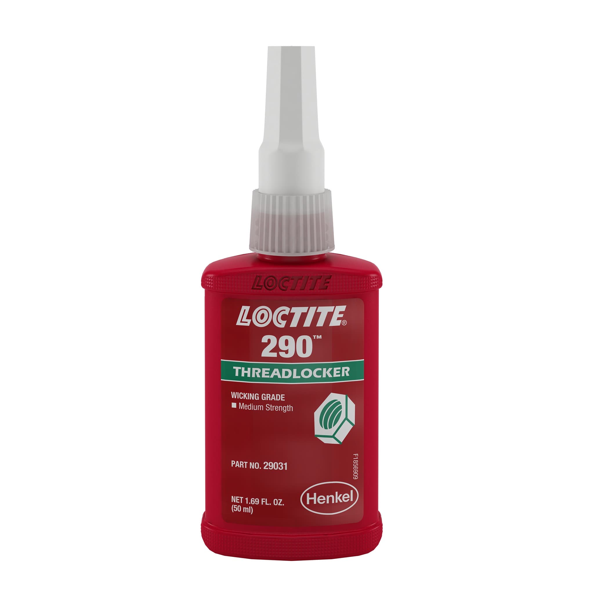 Loctite 290 (50ml), Threadlocker, Green, High strength threadlock, prevention of loosening, application for pre-assemled parts, engine and vehicles, acrylic adhesive, anaerobic, seals porosity