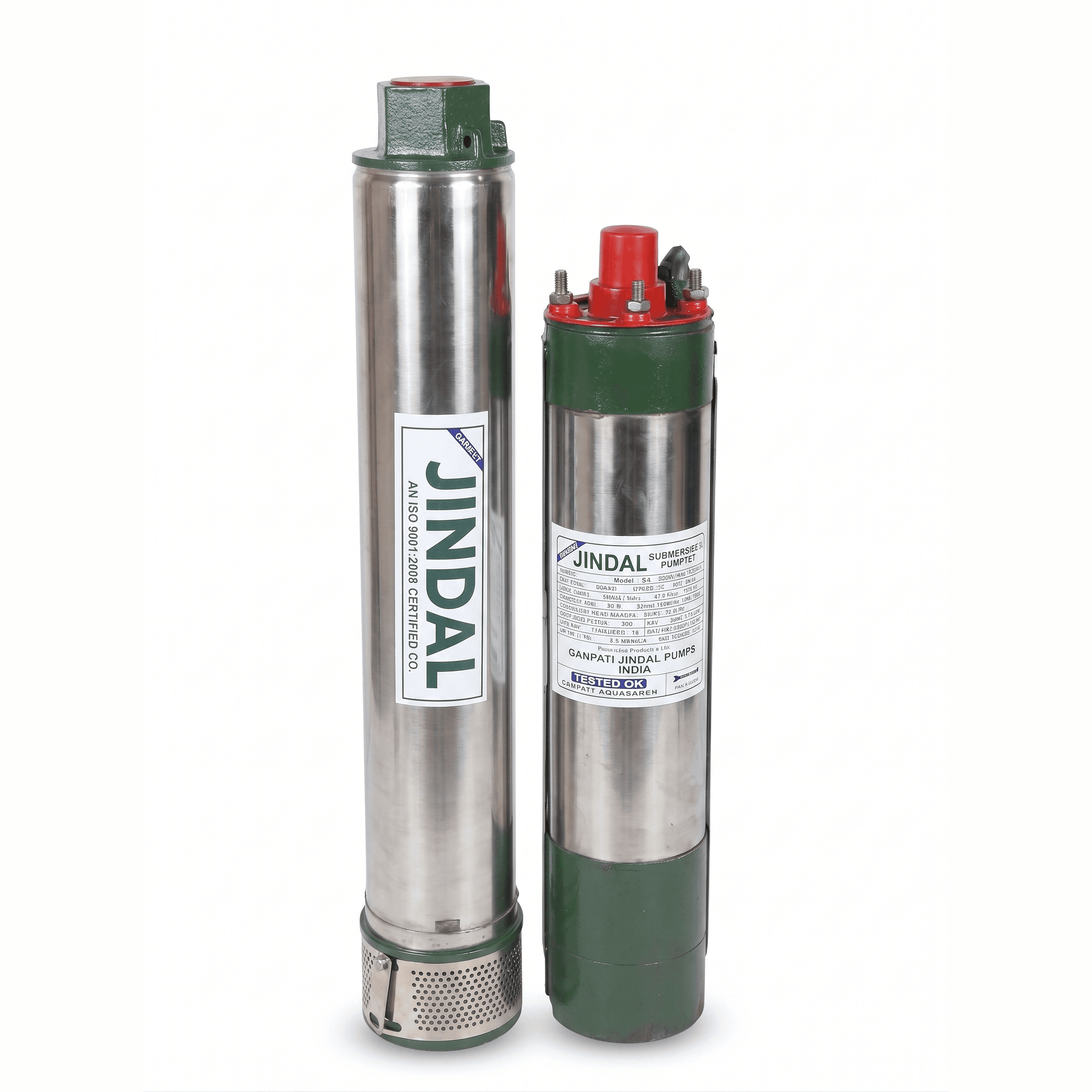GANPATI JINDAL1.5HP 12 Stage Single Phase Pure Copper Water Filled Borewell Submersible Pump with Control Panel & 12 Months Warranty