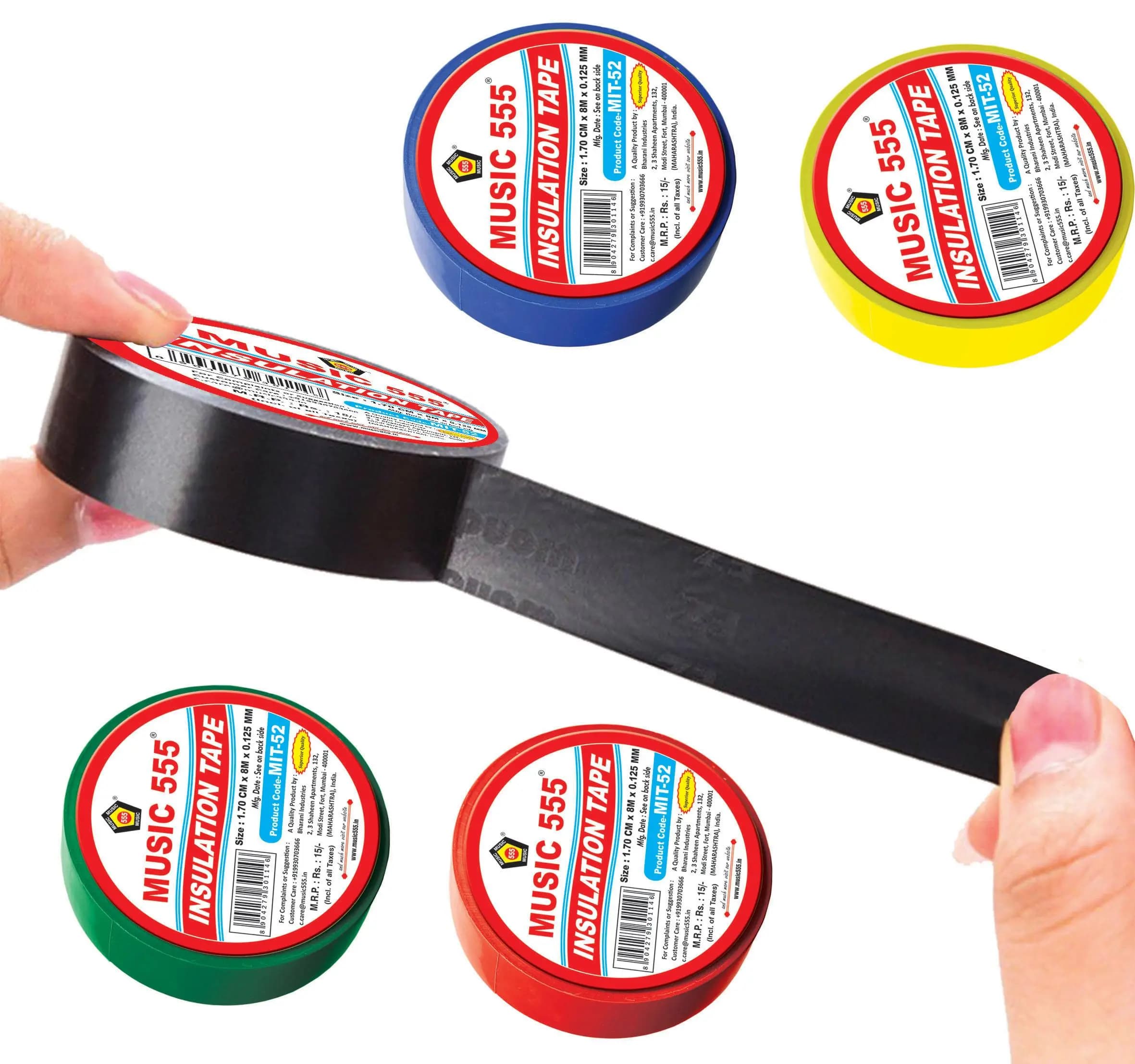 Music555 PVC Electrical Insulation Tape 15mm [30 Piece]