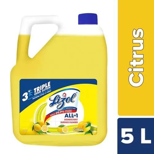 Lizol – Disinfectant Surface & Floor Cleaner Liquid – Citrus (5L) [1 Piece](Lizol – Disinfectant Surface & Floor Cleaner (5L))