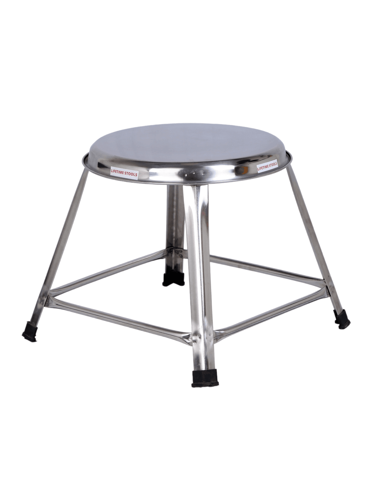 Steel Round Stool Home, Bathroom Multipurpose – 12 Inches, Pack of 2