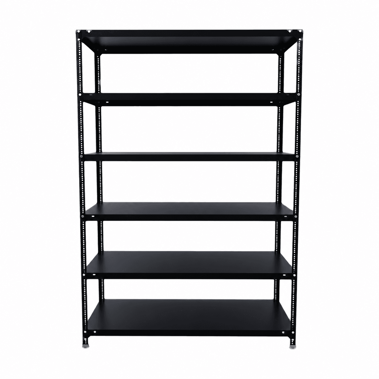 Menage 78x41x18 Inch 6 Shelf 22 Gauge Metal Slotted Angle Rack