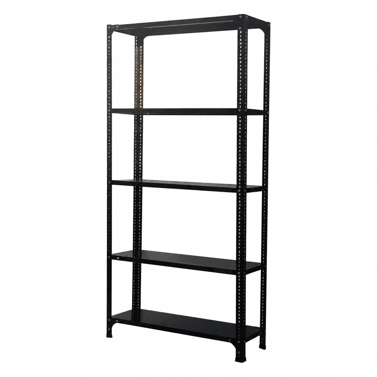Menage 72x35x12 Inch 5 Shelf 22 Gauge Metal Slotted Angle Rack