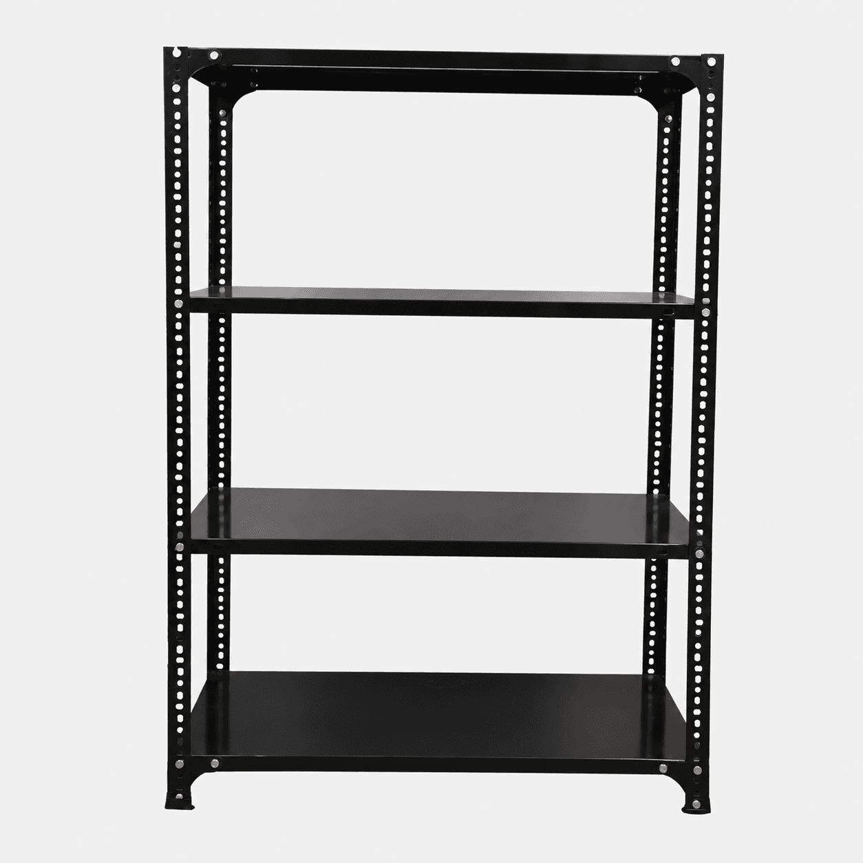 Menage 48x35x12 Inch 4 Shelf 22 Gauge Metal Slotted Angle Rack