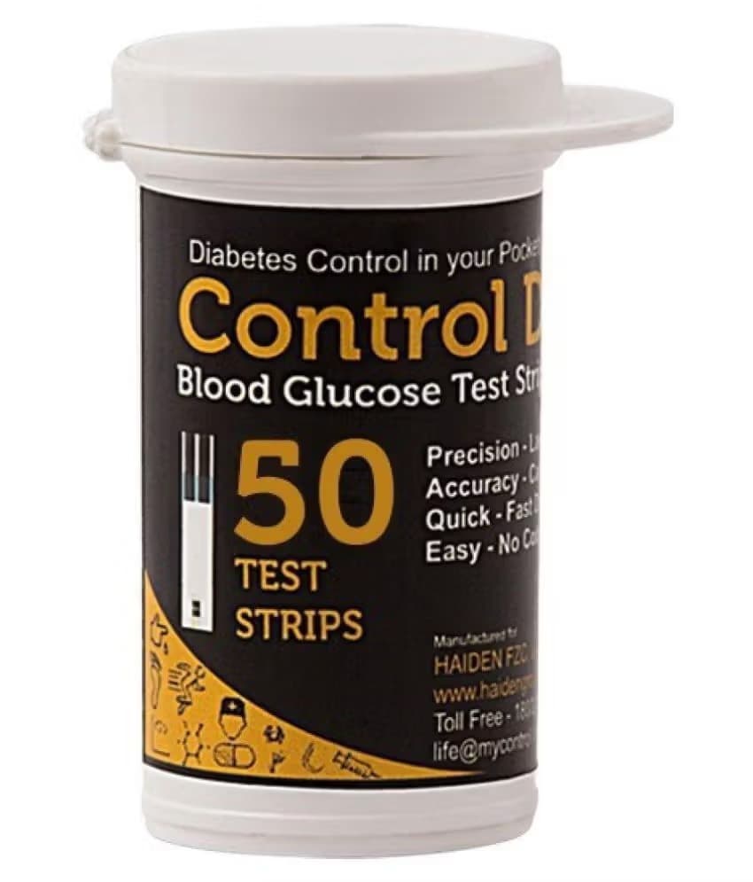 Control D Test Strips, 50 Count (Black) for Control D Glucometer only (Cntrol d -50)