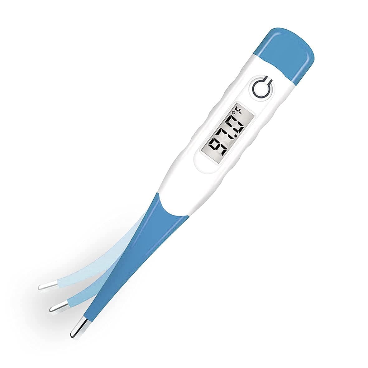 MCP Blue Flexible tip Waterproof Digital Thermometer - Oral & Underarm Temperature - Fahrenheit & Celsius, Plastic (mcp blue flexible)