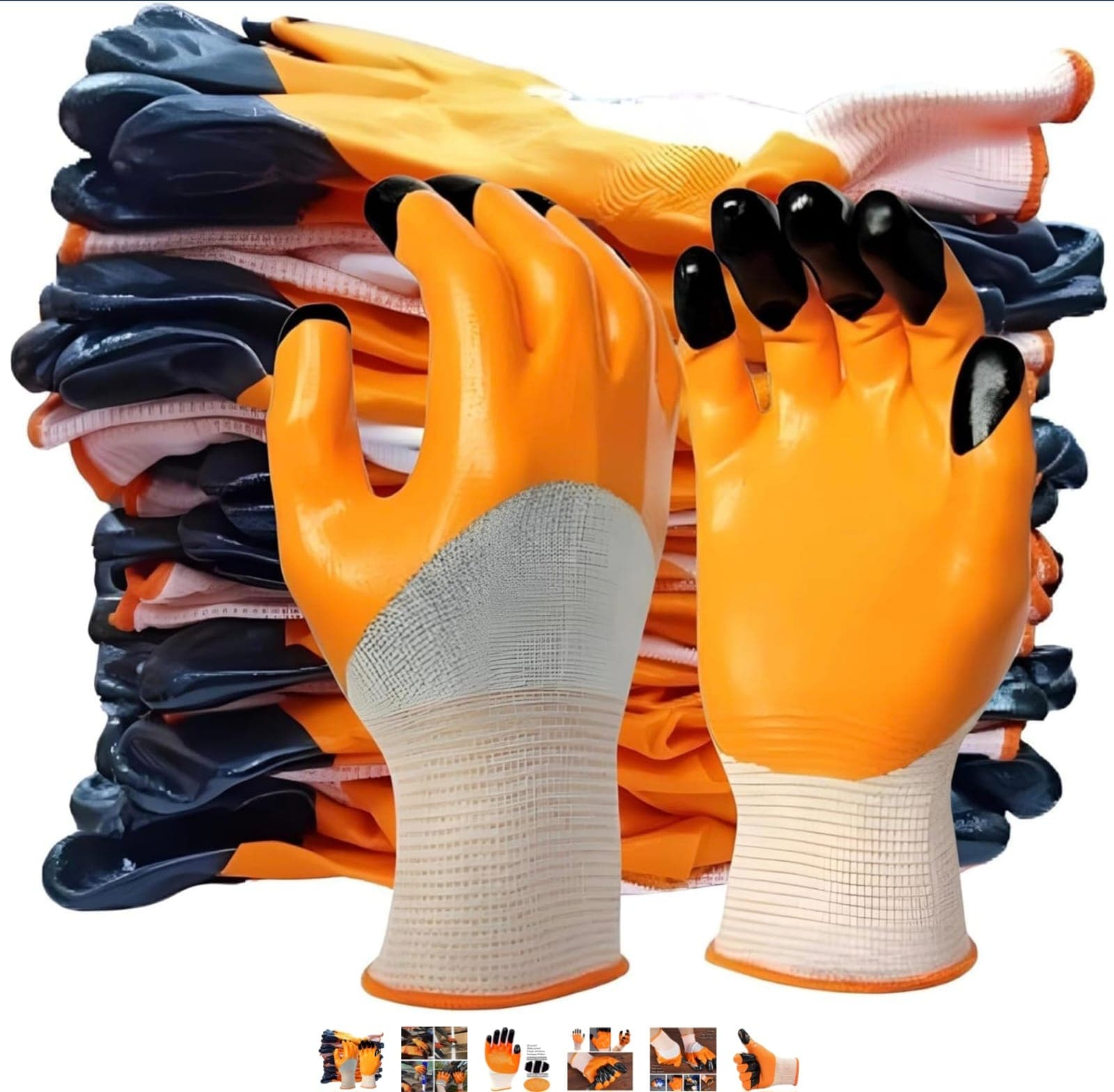 Generic Rubber Grade Wet and Dry Glove Nitrile Safety Gloves (Pack of 80) (Nitrile-80)