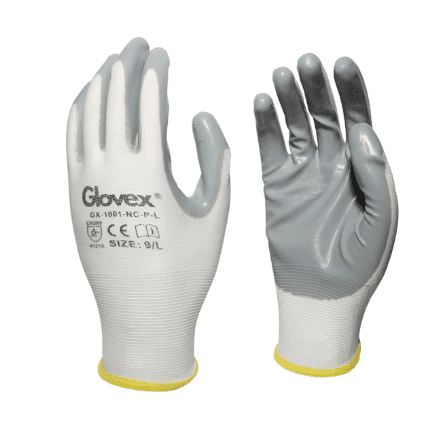 Grey Nitrile Coated Gloves(GX-1001-NC-P) pack of 600rs