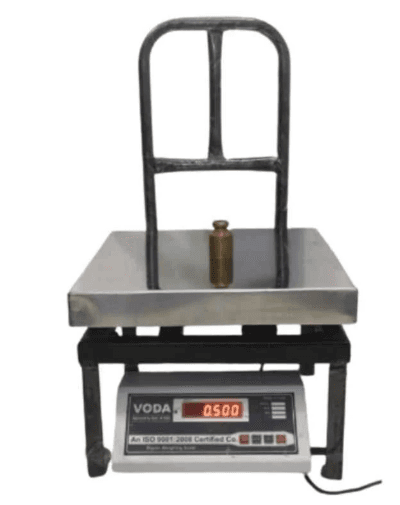 Voda 300kg Stainless Steel Bench Type Heavy Duty Weighing Scale with 1 Year Warranty Platform Size: 400x400 mm(Heavy Duty Weighing Scale)