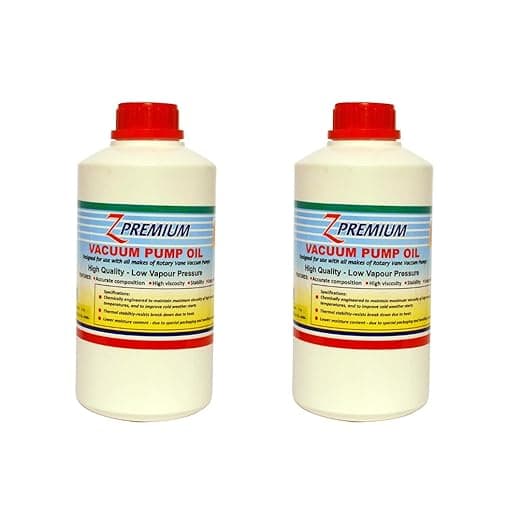ZPremium Vacuum Pump Oil | For Lubrication, Sealing, and Heat Dissipation in Pumps and Systems | Helps with Routine Maintenance | 1 Litre Pack of 2(Vacuum Pump Oil)