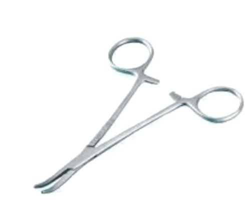 Forgesy 9 inch Stainless Steel Silver Counterfeiting Mosquito Arterial Curved Clamp, FORGESY269(FORGESY269)