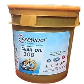 ZPremium Gear Oil 100 for Gears Bearings and Manual Transmissions | High Viscosity Lubricant for Industrial and Mechanical Applications | 20 Litre Can