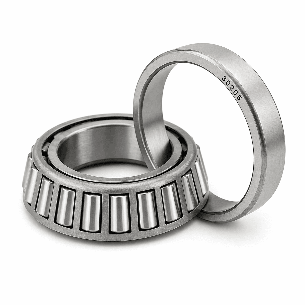 HUMSER EV 30205 tapered roller bearing made of chrome steel for EV wheel hubs, gear systems, and automotive applications.