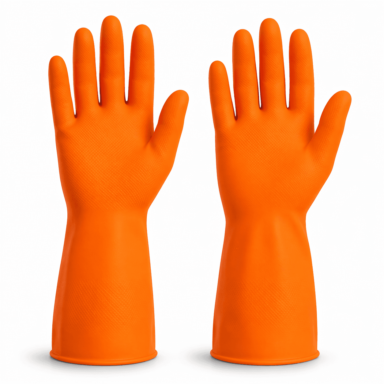 12inch Hand Gloves(12 pairs) Rubber for Industrial Use, Orange Color
