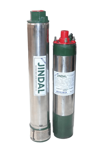 GANPATI JINDAL 2HP 15 Stage Single Phase Pure Copper Oil Filled Borewell Submersible Pump Set with Control Panel & 60m Safety Wire