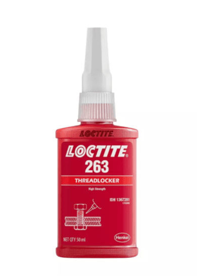 Loctite 263 Threadlocker 50ml, High Strength, Low Viscosity, Permanent Locking & Sealing, Heavy Duty, Oil Tolerant, High Temperature Resistant
