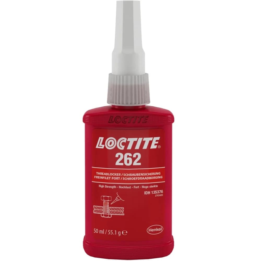 LOCTITE 262 Red Threadlocker 50ml for Machinery, Engines, and Vehicle Fasteners