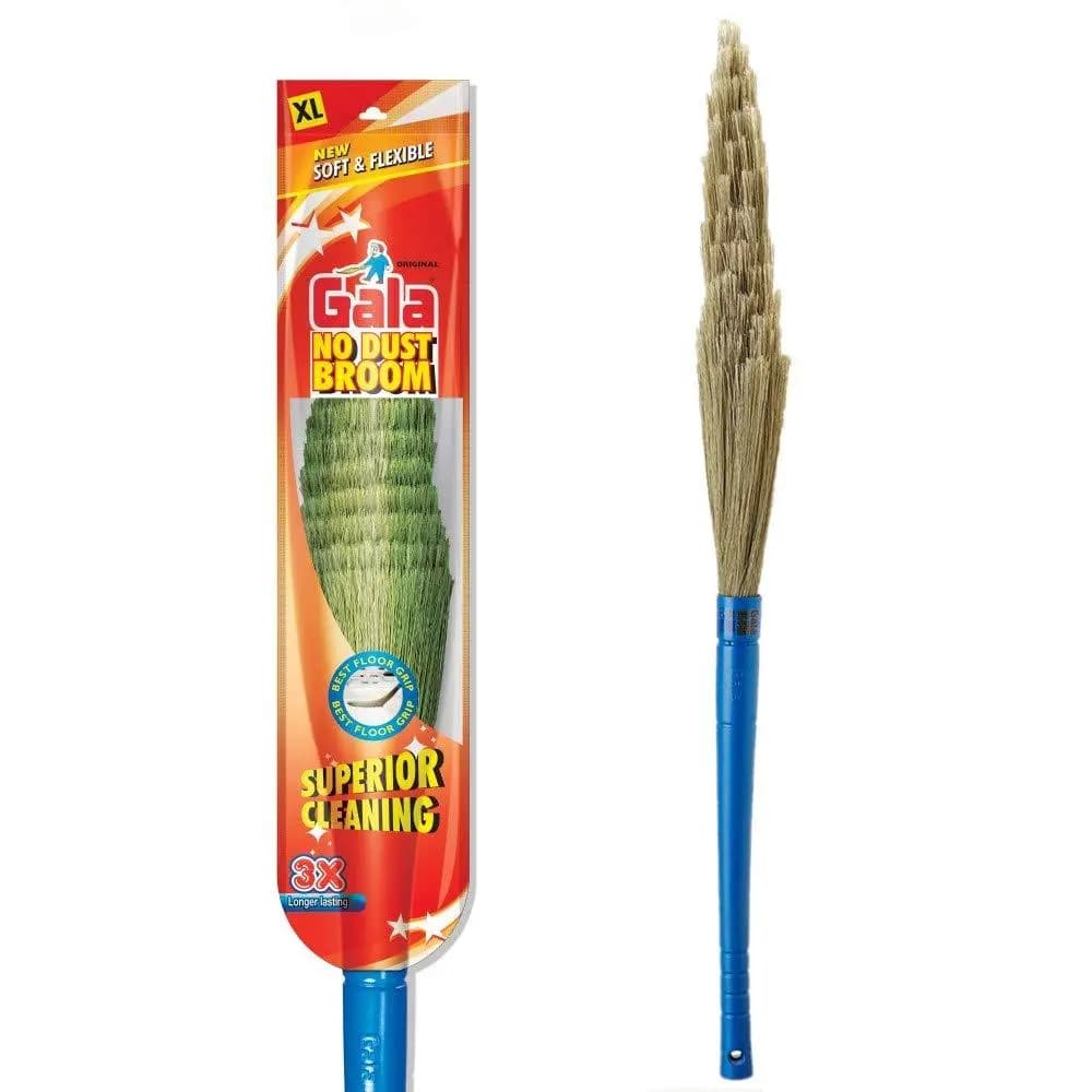 Gala No Dust Soft Broom XL Long Handle Plastic Floor Broom for Home & Office