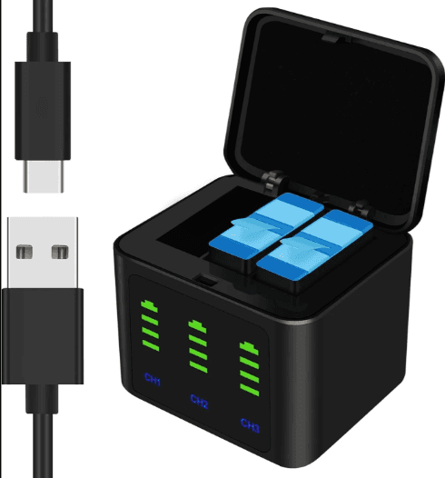 LRSA 3-Channel GoPro Hero 5 Battery Char Product focal point