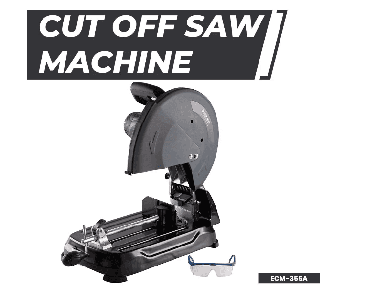JRSDRIVE EMC-355A Professional Metal Cut Off Machine – High Power 2400W Motor with Safety Guard & 3800 RPM