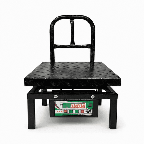 Voda 200kg Mild Steel Black Bench Type Heavy Duty Weighing Scale with 1 Year Warranty Platform Size: 300x300 mm(Weighing Scale)