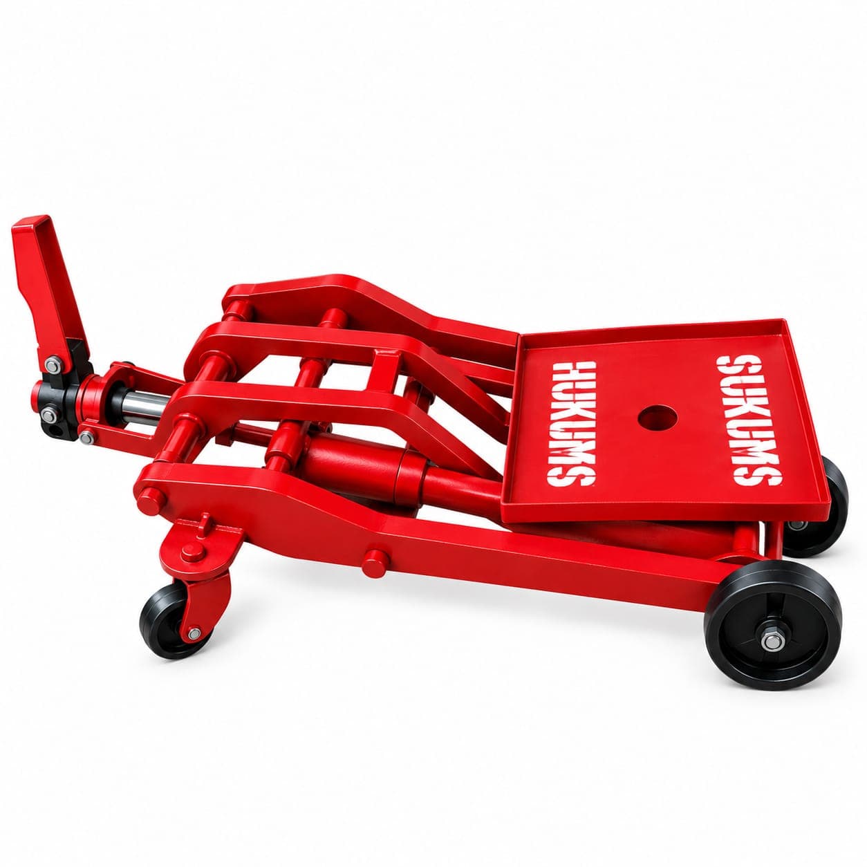 Hukums 30 mm Gear Box Trolley Jack With 785 mm Maximum Height - 1 Year Warranty